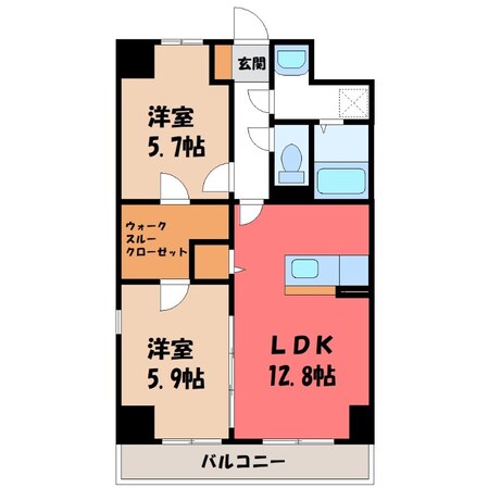 陽東３丁目駅 徒歩16分 3階の物件間取画像